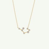 0.111 TCW Round Lab-Grown Diamond Saggitarius Constellation Necklace