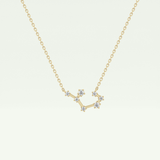 0.111 TCW Round Lab-Grown Diamond Saggitarius Constellation Necklace