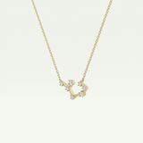 0.111 TCW Round Lab-Grown Diamond Saggitarius Constellation Necklace