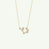 0.111 TCW Round Lab-Grown Diamond Saggitarius Constellation Necklace