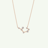0.111 TCW Round Lab-Grown Diamond Saggitarius Constellation Necklace