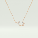0.111 TCW Round Lab-Grown Diamond Saggitarius Constellation Necklace
