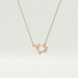 0.111 TCW Round Lab-Grown Diamond Saggitarius Constellation Necklace