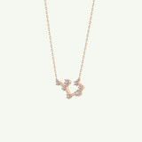 0.111 TCW Round Lab-Grown Diamond Saggitarius Constellation Necklace