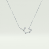 0.111 TCW Round Lab-Grown Diamond Saggitarius Constellation Necklace