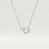 0.111 TCW Round Lab-Grown Diamond Saggitarius Constellation Necklace