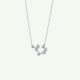0.111 TCW Round Lab-Grown Diamond Saggitarius Constellation Necklace
