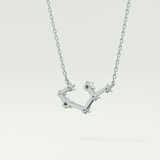 0.111 TCW Round Lab-Grown Diamond Saggitarius Constellation Necklace