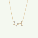0.085 TCW Round Lab-Grown Diamond Scorpio Constellation Necklace