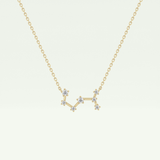 0.085 TCW Round Lab-Grown Diamond Scorpio Constellation Necklace