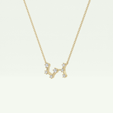 0.085 TCW Round Lab-Grown Diamond Scorpio Constellation Necklace