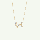 0.085 TCW Round Lab-Grown Diamond Scorpio Constellation Necklace
