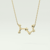 0.085 TCW Round Lab-Grown Diamond Scorpio Constellation Necklace