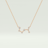 0.085 TCW Round Lab-Grown Diamond Scorpio Constellation Necklace
