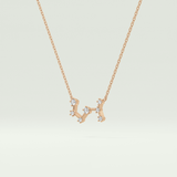 0.085 TCW Round Lab-Grown Diamond Scorpio Constellation Necklace