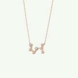 0.085 TCW Round Lab-Grown Diamond Scorpio Constellation Necklace