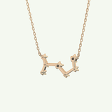 0.085 TCW Round Lab-Grown Diamond Scorpio Constellation Necklace