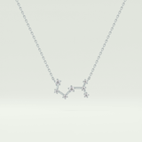 0.085 TCW Round Lab-Grown Diamond Scorpio Constellation Necklace