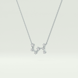 0.085 TCW Round Lab-Grown Diamond Scorpio Constellation Necklace
