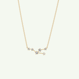 0.062 TCW Round Lab-Grown Diamond Taurus Constellation Necklace