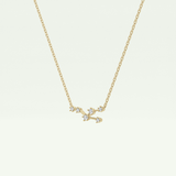 0.062 TCW Round Lab-Grown Diamond Taurus Constellation Necklace