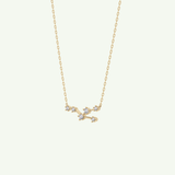 0.062 TCW Round Lab-Grown Diamond Taurus Constellation Necklace