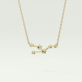 0.062 TCW Round Lab-Grown Diamond Taurus Constellation Necklace