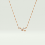 0.062 TCW Round Lab-Grown Diamond Taurus Constellation Necklace