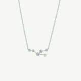 0.062 TCW Round Lab-Grown Diamond Taurus Constellation Necklace