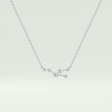0.062 TCW Round Lab-Grown Diamond Taurus Constellation Necklace