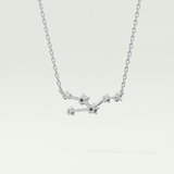 0.062 TCW Round Lab-Grown Diamond Taurus Constellation Necklace