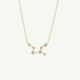 0.103 TCW Round Lab-Grown Diamond Virgo Constellation Necklace