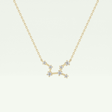 0.103 TCW Round Lab-Grown Diamond Virgo Constellation Necklace