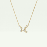 0.103 TCW Round Lab-Grown Diamond Virgo Constellation Necklace