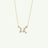 0.103 TCW Round Lab-Grown Diamond Virgo Constellation Necklace