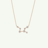0.103 TCW Round Lab-Grown Diamond Virgo Constellation Necklace