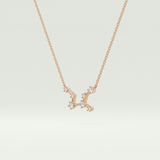 0.103 TCW Round Lab-Grown Diamond Virgo Constellation Necklace