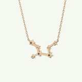 0.103 TCW Round Lab-Grown Diamond Virgo Constellation Necklace