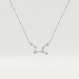 0.103 TCW Round Lab-Grown Diamond Virgo Constellation Necklace