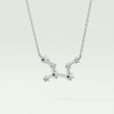 0.103 TCW Round Lab-Grown Diamond Virgo Constellation Necklace