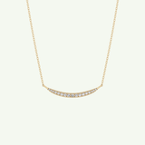0.091 TCW Round Lab-Grown Diamond Smile Charm Necklace
