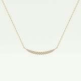 0.091 TCW Round Lab-Grown Diamond Smile Charm Necklace
