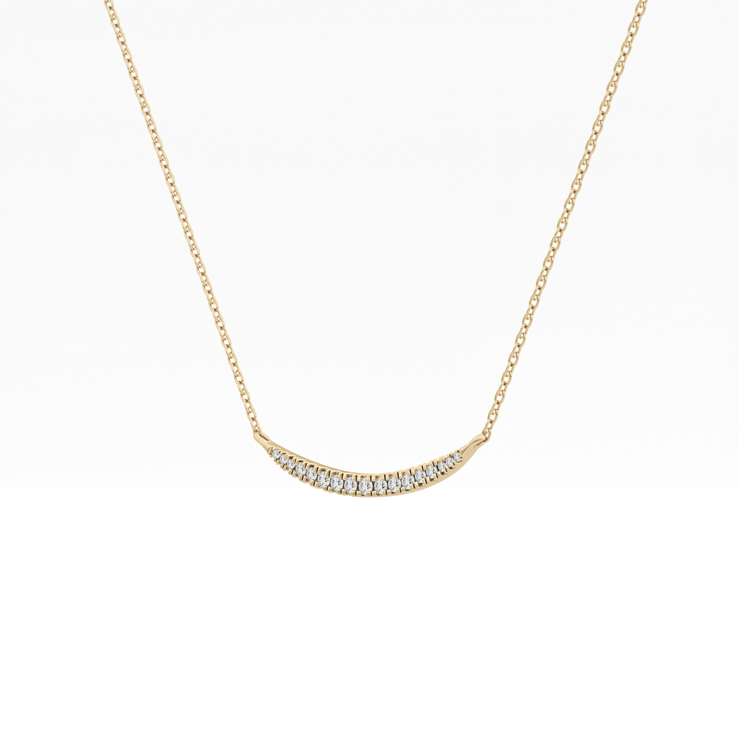 0.091 TCW Round Lab-Grown Diamond Smile Charm Necklace 3
