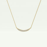 0.091 TCW Round Lab-Grown Diamond Smile Charm Necklace