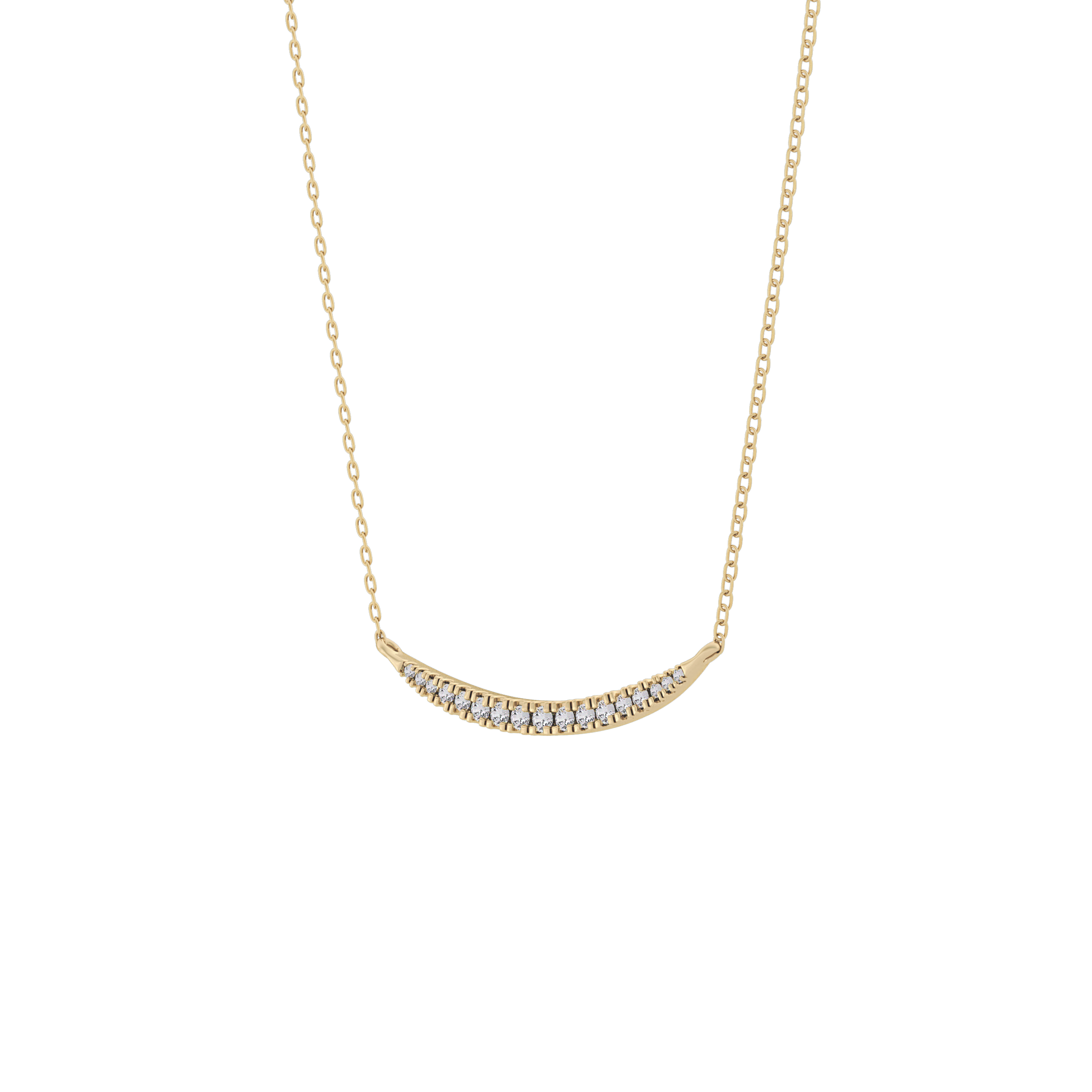 0.091 TCW Round Lab-Grown Diamond Smile Charm Necklace 5