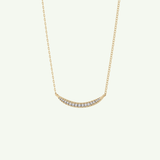0.091 TCW Round Lab-Grown Diamond Smile Charm Necklace