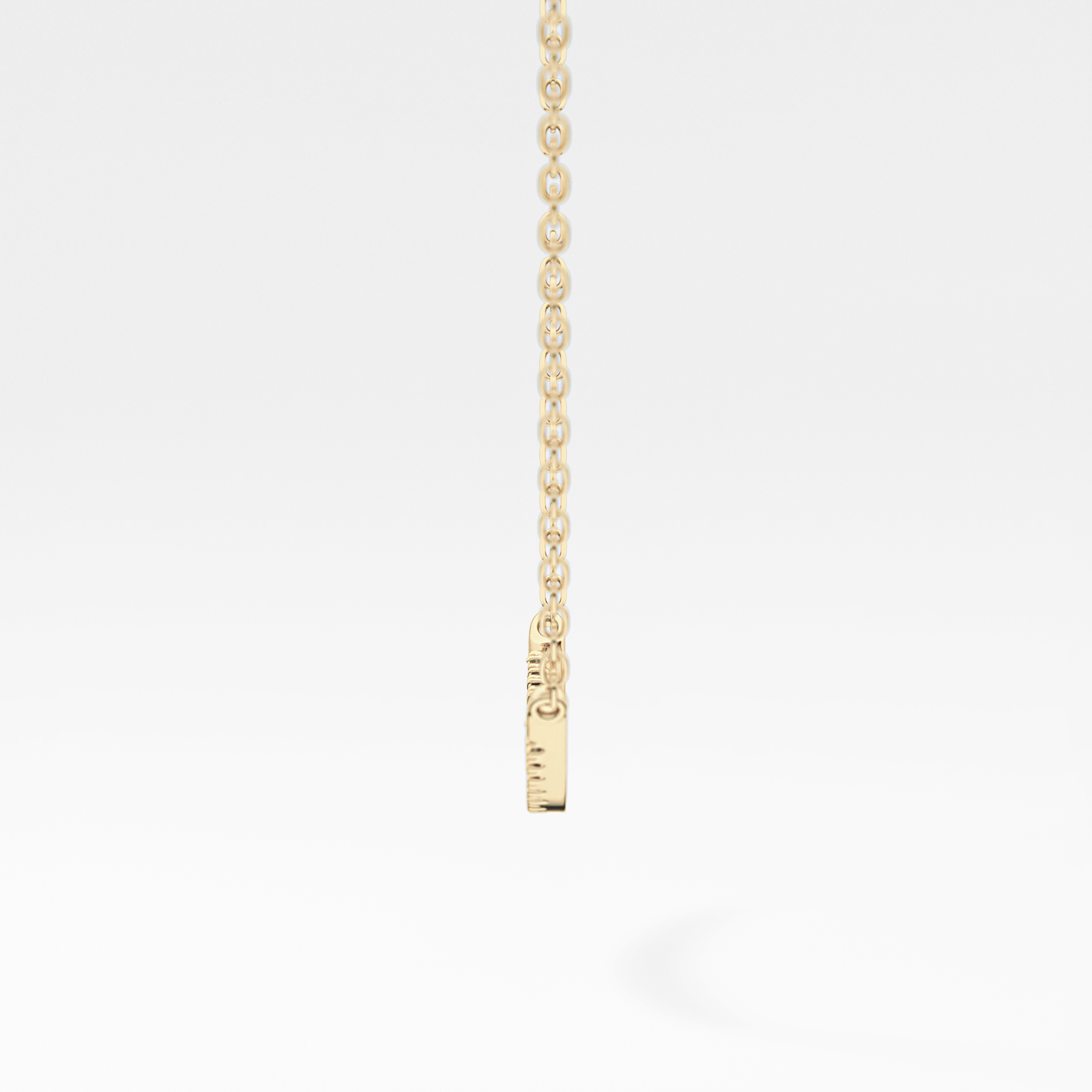 0.091 TCW Round Lab-Grown Diamond Smile Charm Necklace 4