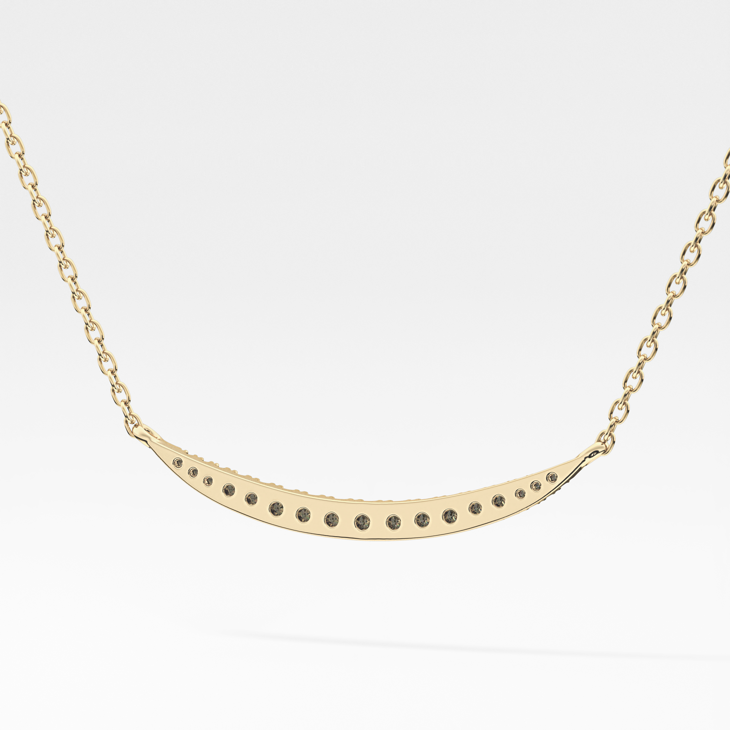 0.091 TCW Round Lab-Grown Diamond Smile Charm Necklace 6