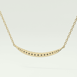 0.091 TCW Round Lab-Grown Diamond Smile Charm Necklace