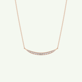 0.091 TCW Round Lab-Grown Diamond Smile Charm Necklace